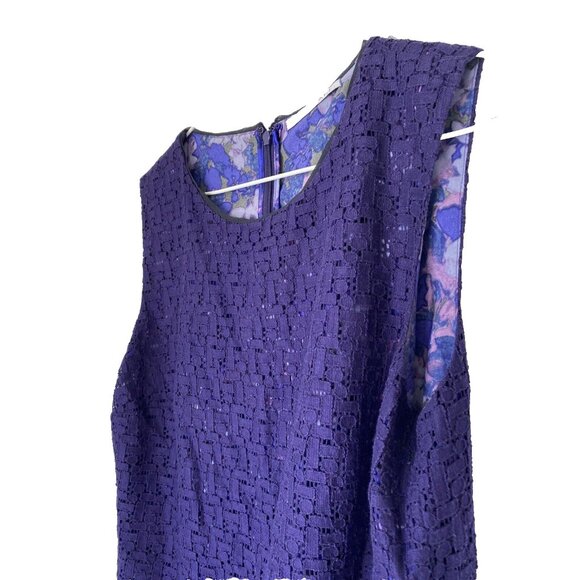 Purple Dress by Designer Elie Tahari Elegant Mini Full Coverage, Women's Size 8 - Picture 9 of 12